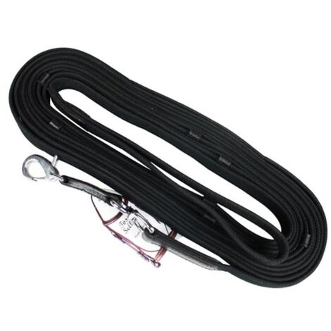 Rouge - Longia pour chevaux avec garniture en cuir 8 m (1/4)