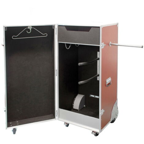 Noir - Coffre de compétition en bois marin et aluminium, 2 emplacements de selle repositionnables, porte et tiroir équipés. (1/5)