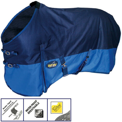 155 cm, blu: Couverture d'hiver gagnante avec rembourrage 300g