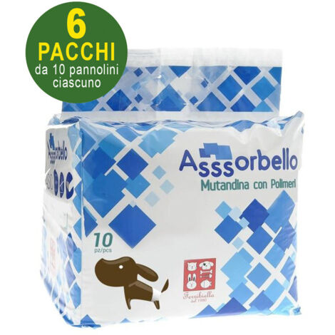 XS 32-48 cm: 60 Couches-culottes avec polymères actifs capteurs d'odeurs - 6 paquets de 10 pièces