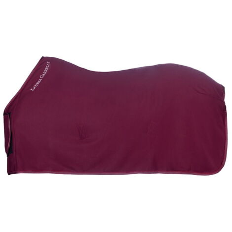 145 cm, bordeaux: Couverture polaire pour chevaux modèle Livigno avec fermeture auto-agrippante sur le devant (1/3)