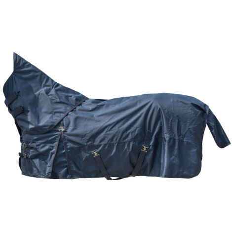 135 cm, blu scuro: Couverture combinée paddock et box 3-en-1 avec rembourrage réglable de 50 à 300g et tissu extérieur 600 deniers (1/5)