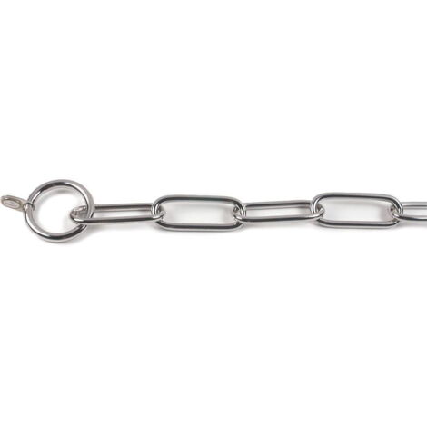 Collier de 70 cm: Collier d'étranglement en acier inoxydable à mailles longues pour chiens