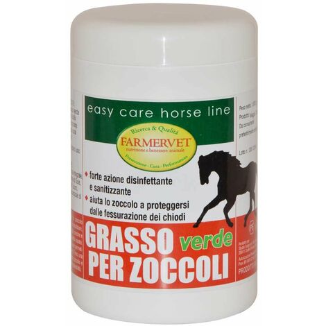 1 kg Graisse verte: GRASSO PER ZOCCOLI vert avec action hydratante, désinfectante et antibactérienne 1 kg