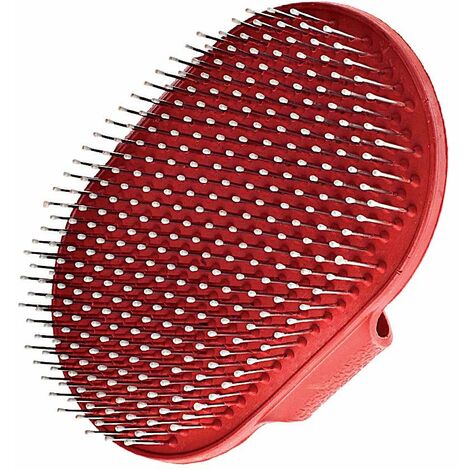 Brosse à paume en caoutchouc avec embouts métalliques revêtus pour chiens et chats (1/2)