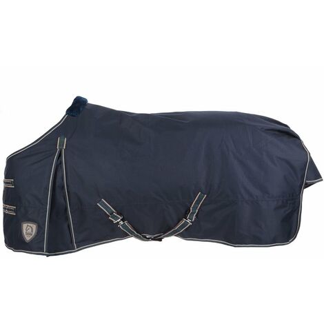 110 cm garrot / queue, Bleu 09: Couverture Tattini pour poney imperméable et respirant, en tissu ripstop 600Denari et 200g de rembourrage