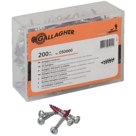 Gallagher vis isolantes autotaraudeuses avec kit de prise d'empreinte en torx 200 pièces (1/3)