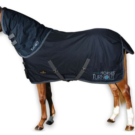 162 cm, Bleu: Couverture imperméable Paddock più Paddock pour aiguillage à motif collier 200g (1/2)