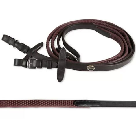 Rênes D'équitation COLLEGIATE SHOW - Cuir Et Caoutchouc, 5/8 X 110 Pouces, Occasion De Qualité
