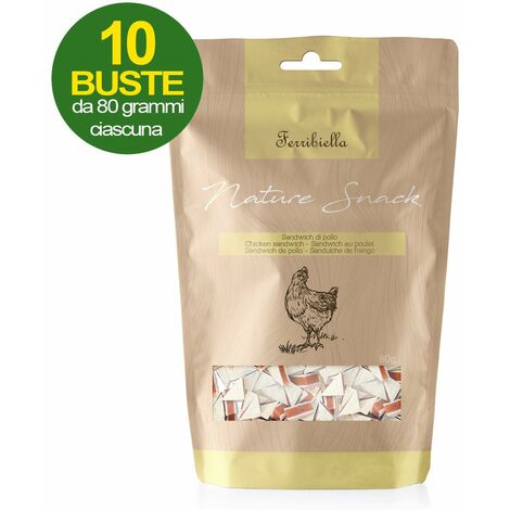 Mini sandwich au poulet pour chiens 10 sachets