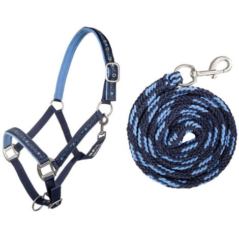 Shetty, Noir et marine 9169: Lit pour chevaux en forme d'étoile avec lanière (1/5)