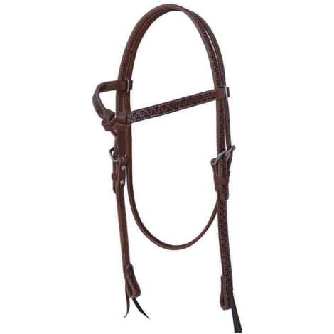 F.R.A. Bridon Glory Hackamore Cuir avec Perles Noir