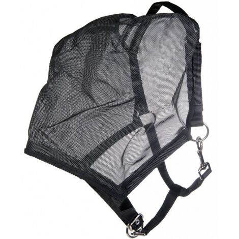 poney, Noir 9100: Masque d'équitation avec fermeture velcro (1/2)