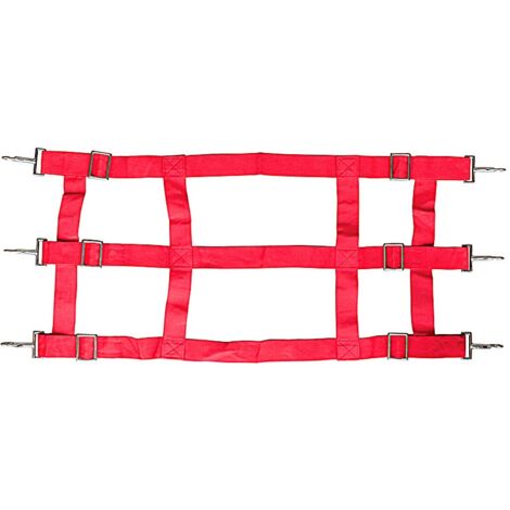 Rouge - Fermeture réglable en nylon avec mousquetons