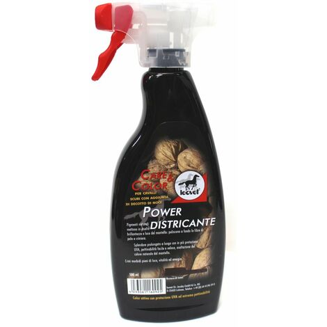 Étrille De Crinière Power Noyer Leovet - 550 Ml - Pour Cheval Sombre, Donne Brillance Et Volume, Protège Des UV
