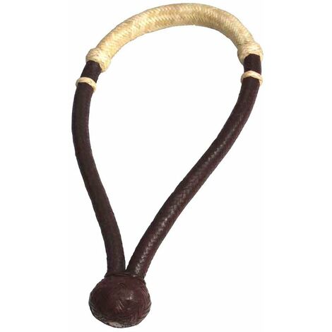 Étriers De Corde Coudés Pour Selle Western - Recouverts De Cuir Brut Rawhide Couleur Tan 641584