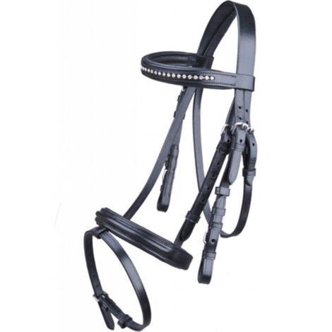 Mini Shettland, Noir 9100: Bridon en cuir anglais taille Mini Shetland (1/3)