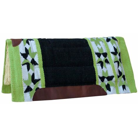 Marron - Sous-siège western Aira en tissu navajo rembourré avec motif en étoile et renforts en cuir lisse (1/5)