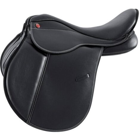18", Marron foncé: Selle anglaise pour tailleur Milano junior en simili cuir avec double rembourrage