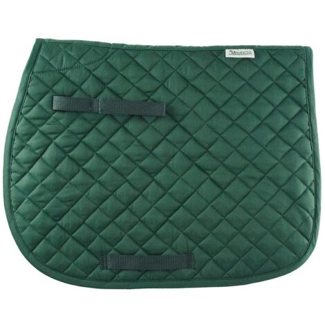 Tackus Horse 72F24 Tapis de selle matelassé en coton Vert chasseur