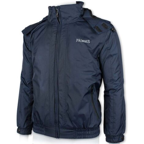 L, Bleu: Veste d'hiver unisexe imperméable et respirante