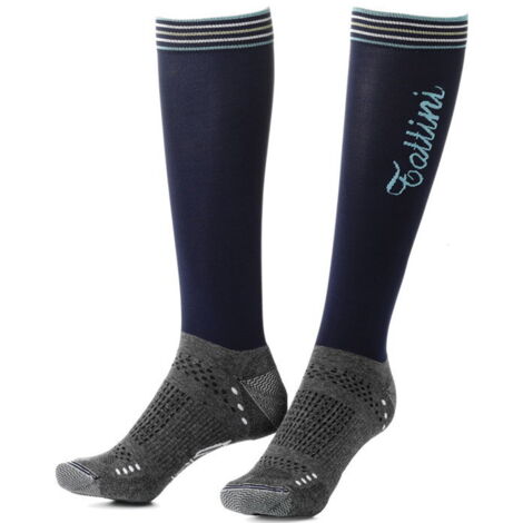 S (35-38), Noir 10: Chaussettes d'équitation avec pied renforcé sur l'orteil et le talon