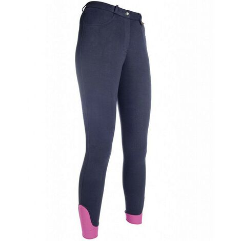 46, blanc 1200: Pantalon d'équitation d'été pour dames Kate avec une longueur de genou en silicone