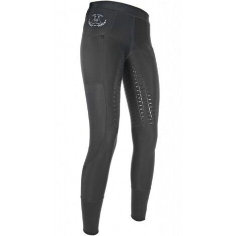 40/42 IT, Noir 9100: jeans d'été pour cavalière fille Mesh avec insert en silicone