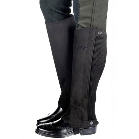 10 ans, Noir 9100: Guêtres d'équitation pour adultes et enfants en microfibre effet nubuk