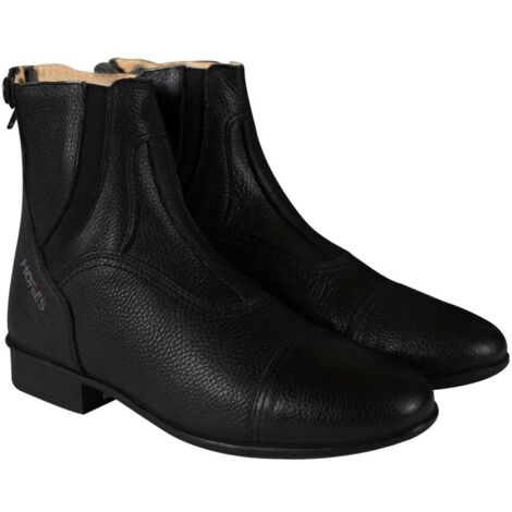 36, Noir: Bottes d'équitation en cuir et semelle en caoutchouc modèle Primula