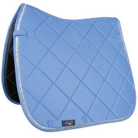 Tapis De Selle HKM Romy Blanc - Rembourrage Mousse Et Ouate, Respirant, Absorption Et Confort