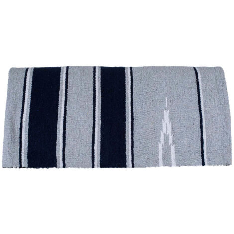 Tapis de selle en laine tissée design Navajo 36 x 34 avec fond feutre