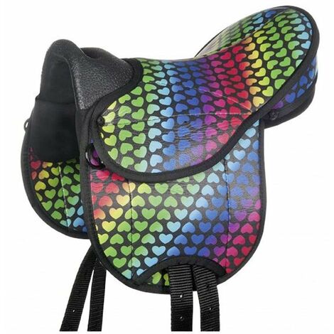 Coussin De Selle ACES Avec Étriers - Micro Daim Antidérapant Rouge