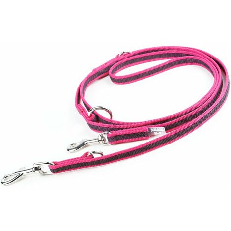 Rouge - Laisse Julius K9 Couleur & Gris super grip pour chiens max. 50 kg