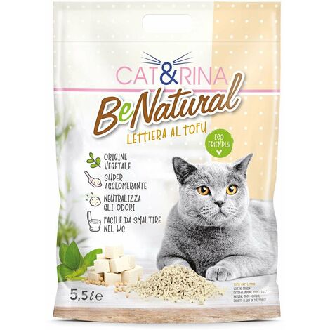 Litière végétale BeNatural avec Tofu 5.5 litres