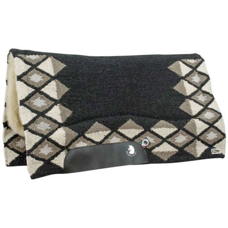Noir / Rouge / Sable - Selle de concours en tissu Navajo avec garrot façonné (1/5)
