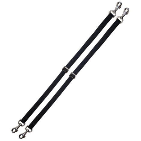 Taglia unica, Noir 9100: Sangles de jambes pour couvertures de chevaux (1/2)