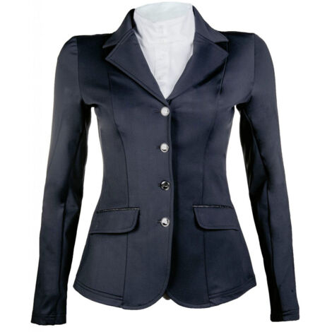 50 IT, Noir 9100: Veste de compétition pour femme modèle Luisa avec fentes au dos et grandes poches extérieures