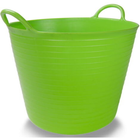 Rouge - Seau en plastique souple de 25 litres avec poignées