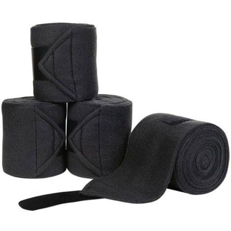 100 cm, Noir B9100: Jeu de 4 bandeaux en polaire double face pour chevaux modèle Innovation (1/5)