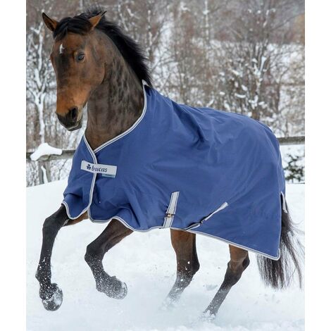 Tech Equestrian Drap de pluie respirant pour cheval 1200 deniers ( imperméable/respirant et coupe-vent) pour cheval (noir turquoise, 78