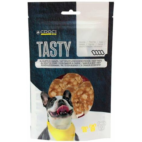 Snack Tasty Coscette goût poulet et riz pour chiens 12 paquets de 80 g chacun (1/2)