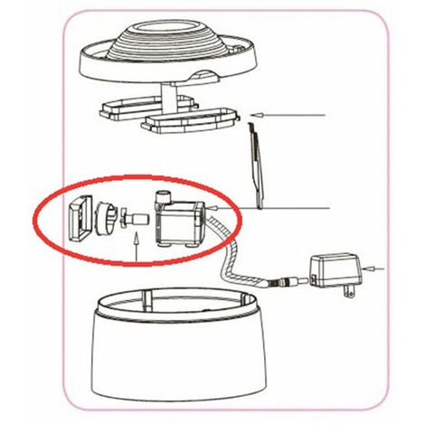 Pompe et transformateur Catit - Remplacement USB pour fontaine à boire :  : Animalerie