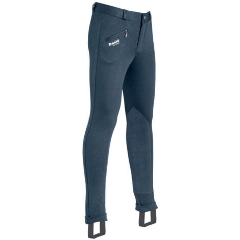 8 anni, Azure 14: Pantalon d'équitation junior idéal 4 saisons poids 300g avec genouillères en daim