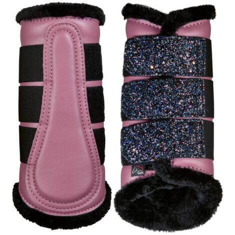 Extra full, Noir 9100: Protège-tendons avec fermeture auto-agrippante et rembourrage interne en peluche, modèle Sparkle (1/5)