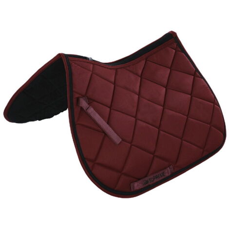 Blanc et bleu marine - Selle d'obstacle anglaise matelassée suprême en polyester avec rembourrage intérieur (1/5)
