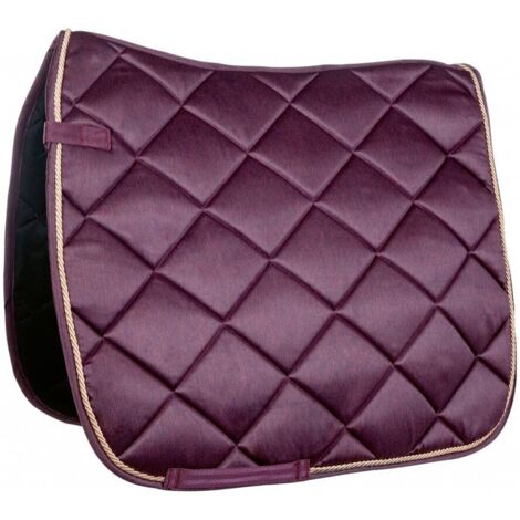 Pony dressage, Gris clair 9200: Rectangulaire sous la selle ou le dressage Modèle Aria piqué de diamants avec cordon (1/4)