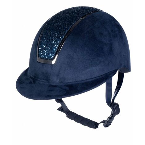 Bombe D'équitation Velours Noir - Taille Unique - Bon état