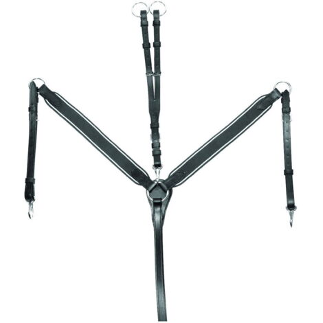 Full, Cognac: Plastron élastique anglais avec martingale réglable et boucles en acier inoxydable (1/5)