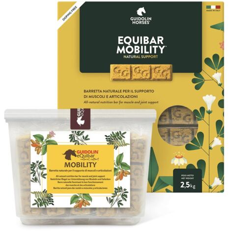 Pack 2 kg: MOBILITY Barre naturelle pour chevaux pour le soutien des muscles et des articulations emballage refermable